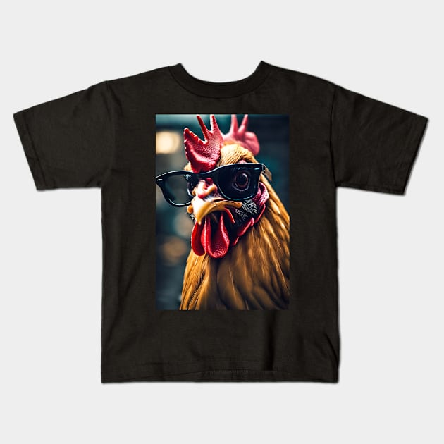 Rooster Kids T-Shirt by helintonandruw